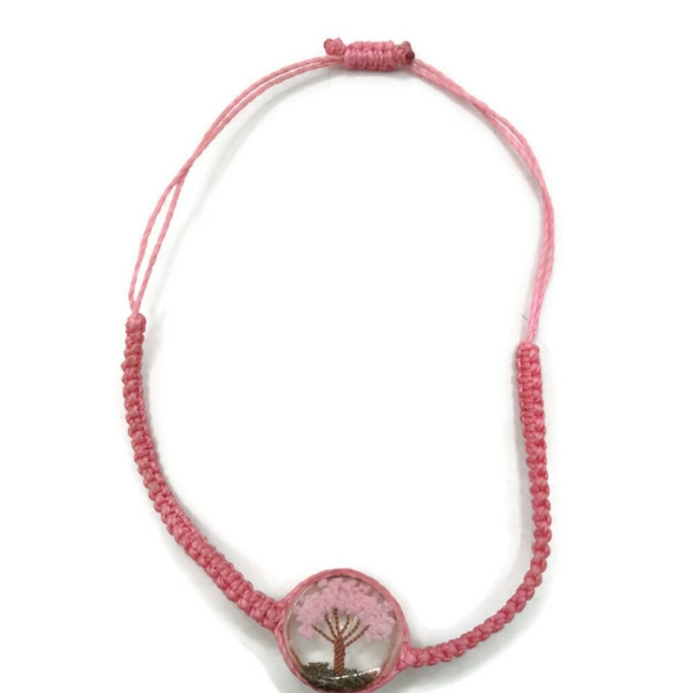 Unisex Bracelet Woven Macrame Thread Tree of Life Spiritual Amulet